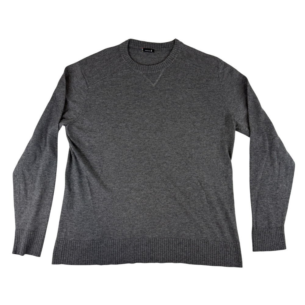 Smartwool Crewneck Sweater Mens L Gray Merino Wool Blend Long Sleeve Pullover